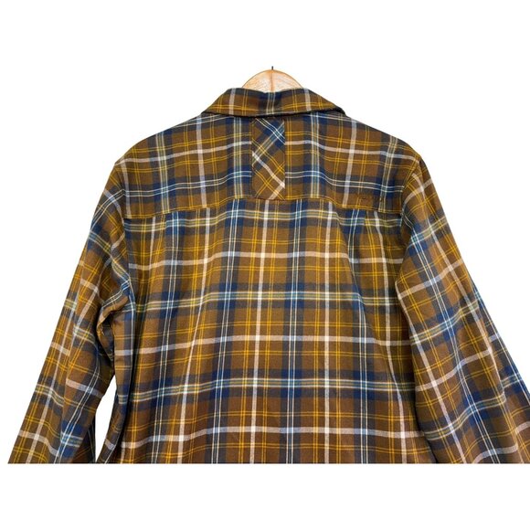 Marmot Mens Marmot Plaid Button-Up Shirt Medium Yellow Brown - Picture 14 of 14